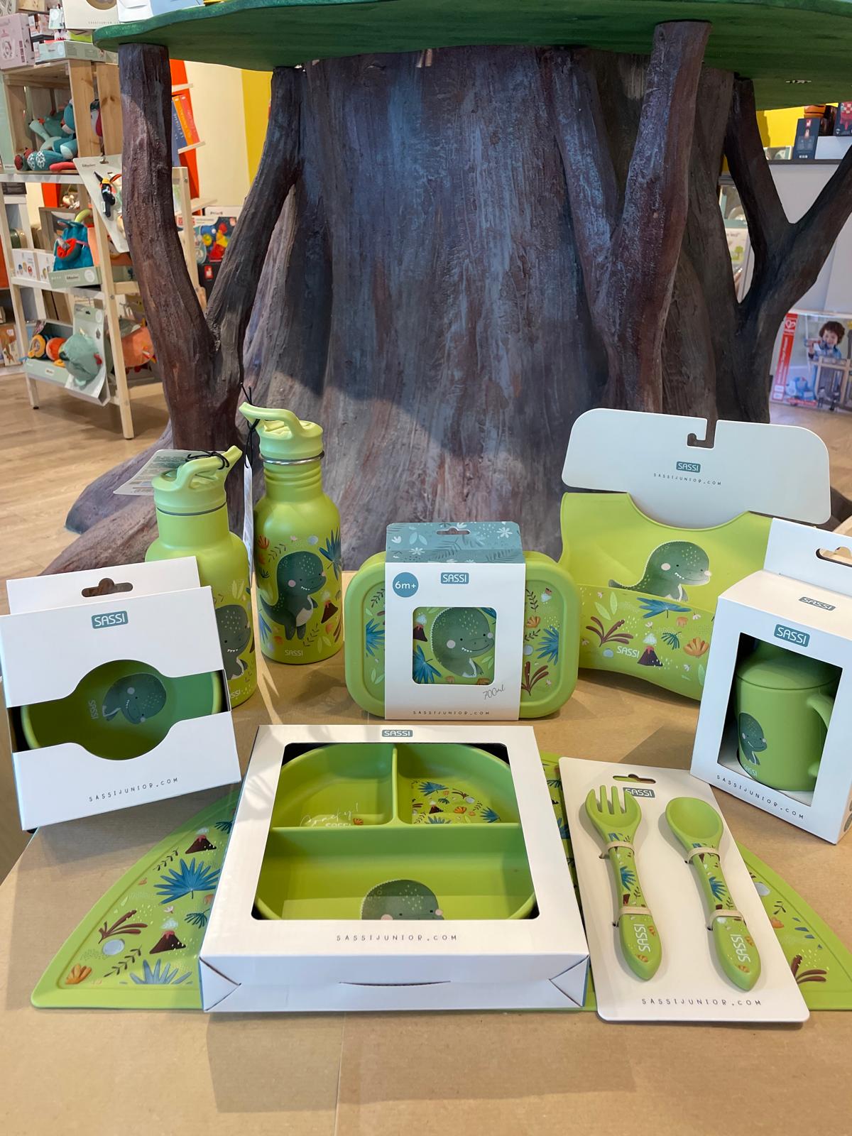 set-pappa-silicone-dinosauro